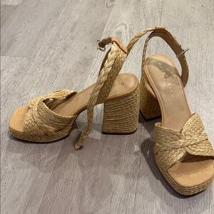 Marc Fisher Tan Espadrille Sandals